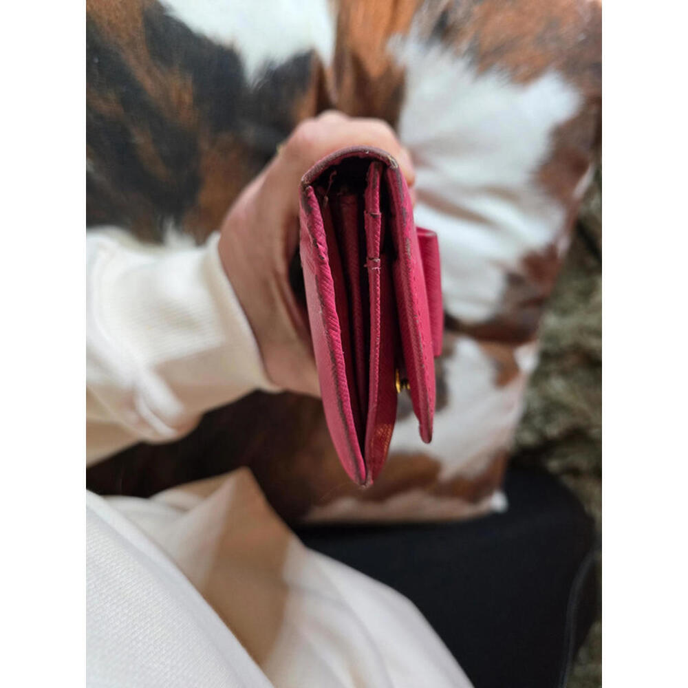Authentic Prada Pink Saffiano Bow Wallet - Picture 14 of 15